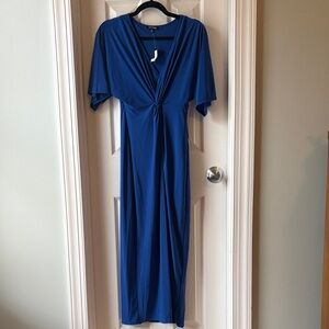 Elegant Blue Midi Dress